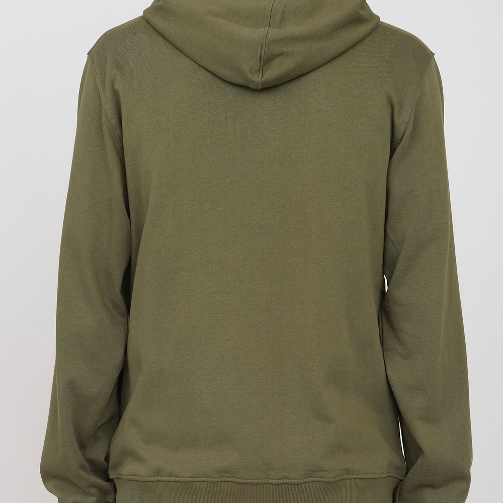 Brushed hooded sweatshirt with zip