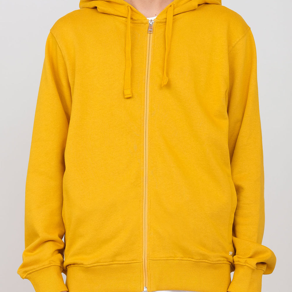 Brushed hooded sweatshirt with zip