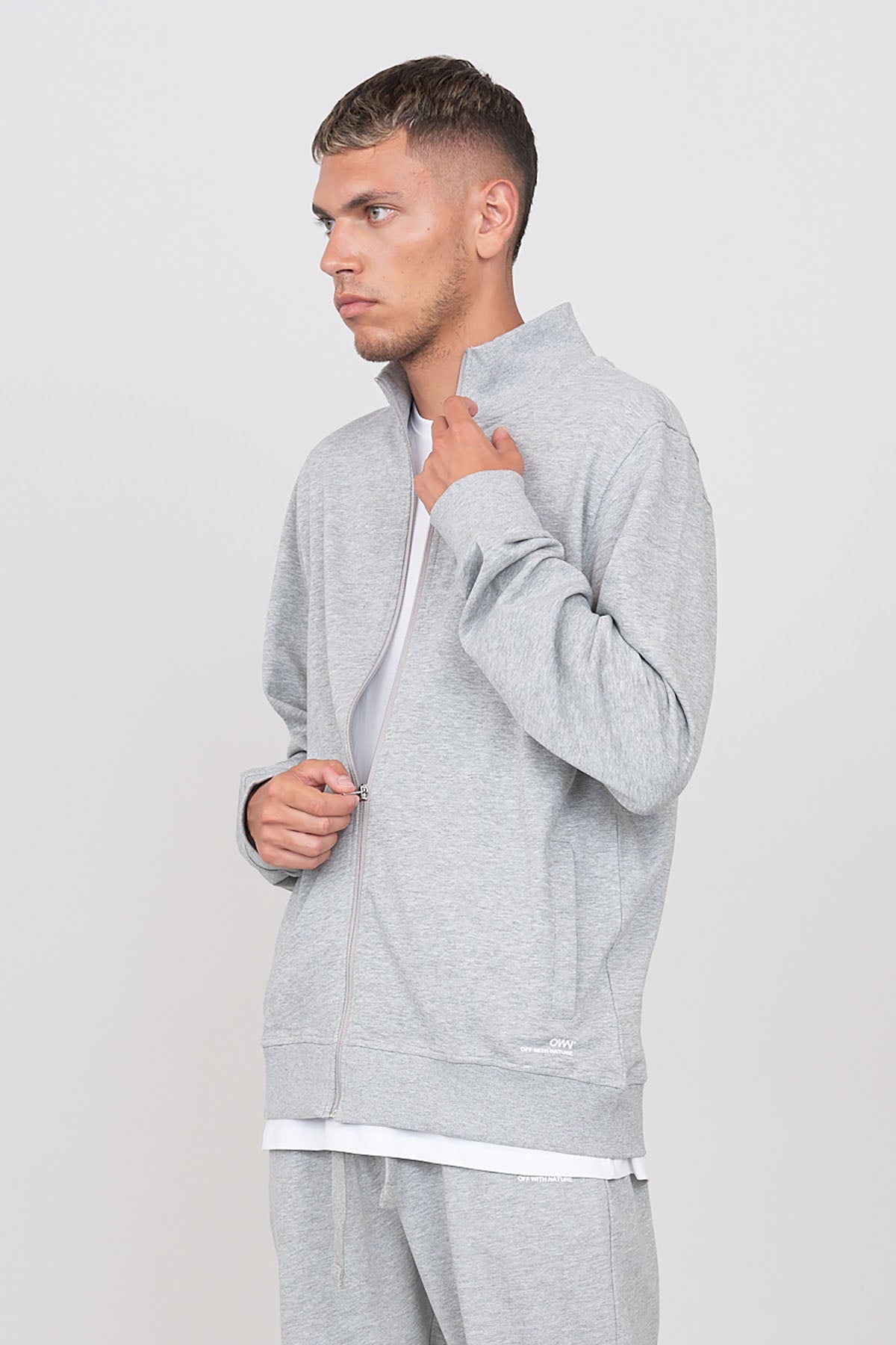 Brushed zip sweatshirt