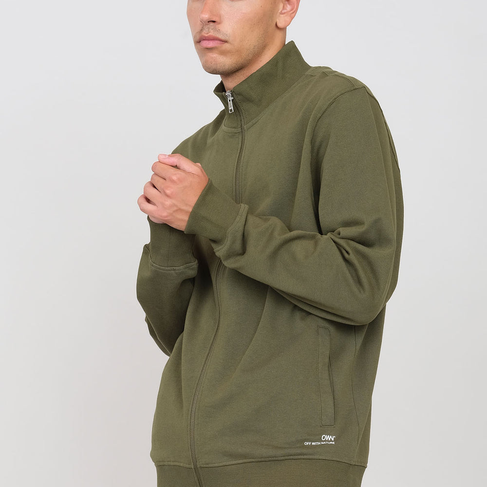 Brushed zip sweatshirt