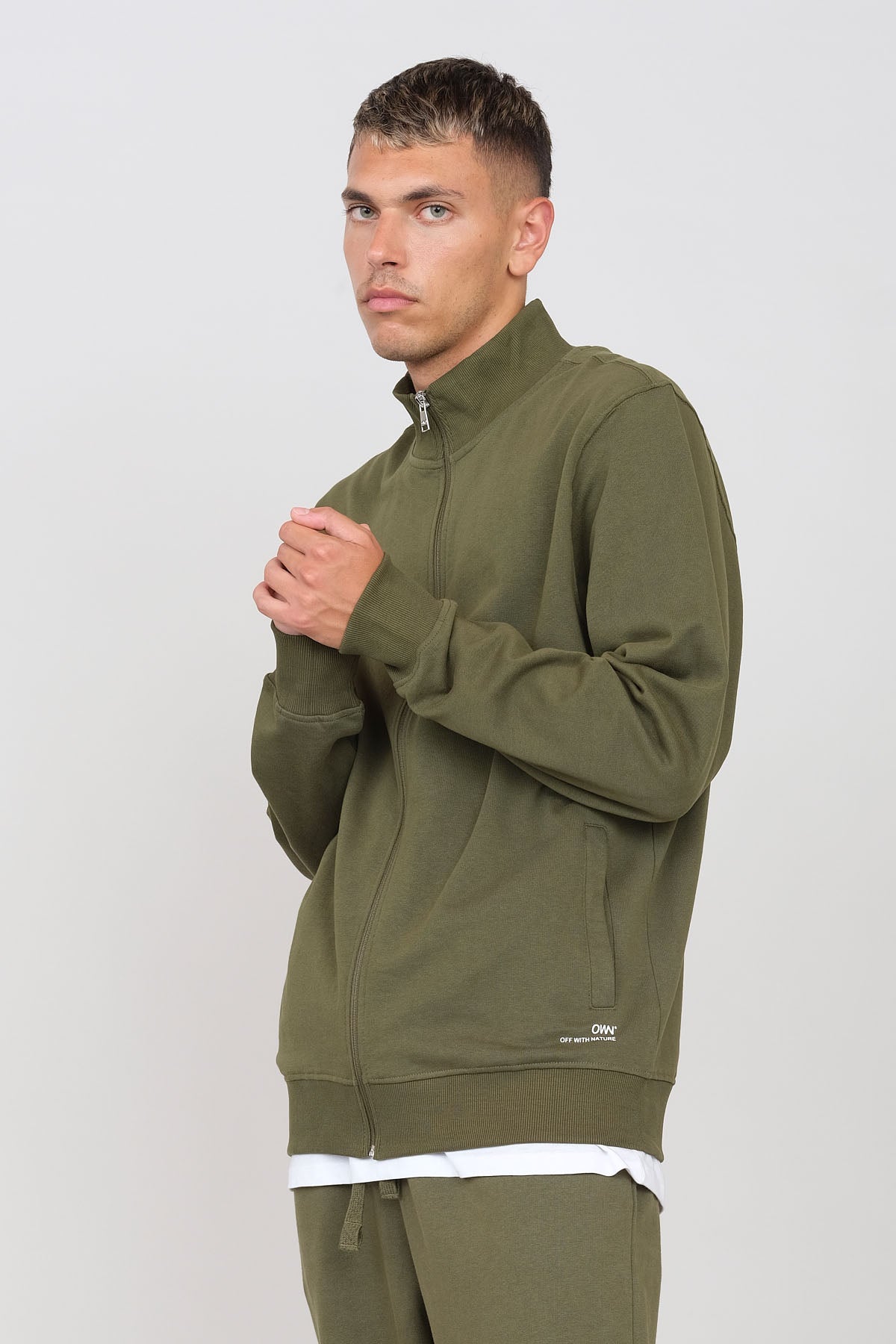 Brushed zip sweatshirt