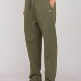 Military Green Straight Fleece Joggers
