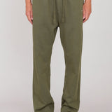 Military Green Straight Fleece Joggers