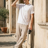 T-Shirt Girocollo in Jersey Off White