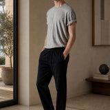 Joggers Felpati Dritti Nero