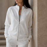 White Zip Sweatshirt