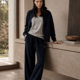 Felpa Felpata con Zip Blu