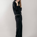 Felpa con Cappuccio e Zip in Interlock