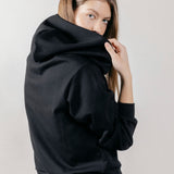 Felpa con Cappuccio e Zip in Interlock