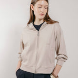 Felpa con Cappuccio e Zip in Interlock