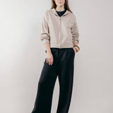 Felpa con Cappuccio e Zip in Interlock