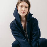 Felpa con Cappuccio e Zip in Interlock