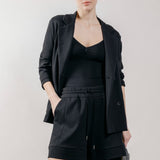 Giacca Blazer Doppiopetto in Interlock