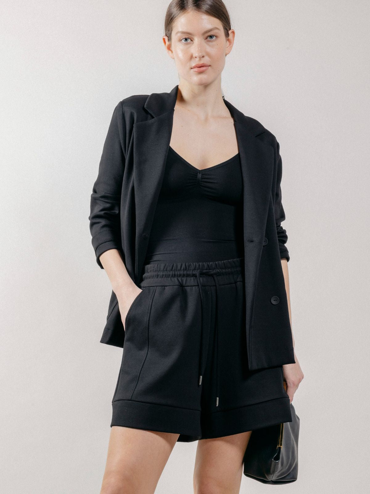 Giacca Blazer Doppiopetto in Interlock