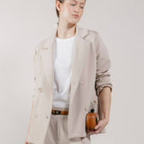 Giacca Blazer Doppiopetto in Interlock