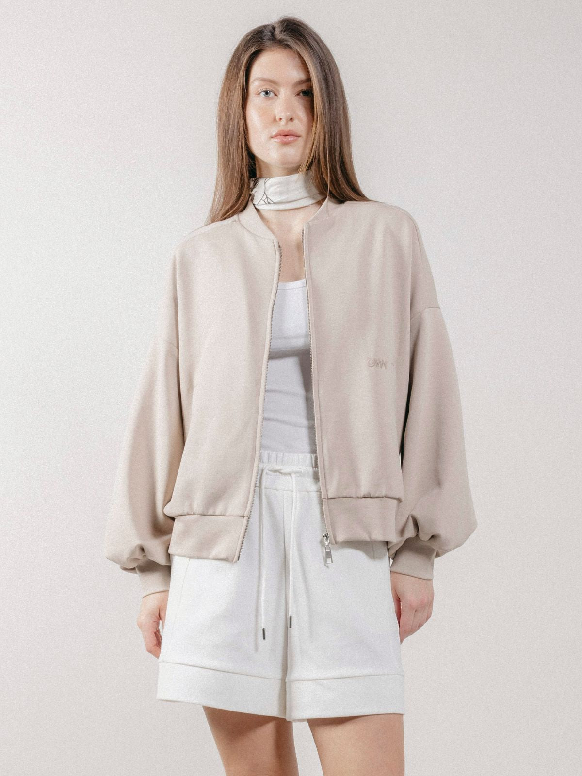 Giubbotto Bomber Loose Fit in Interlock