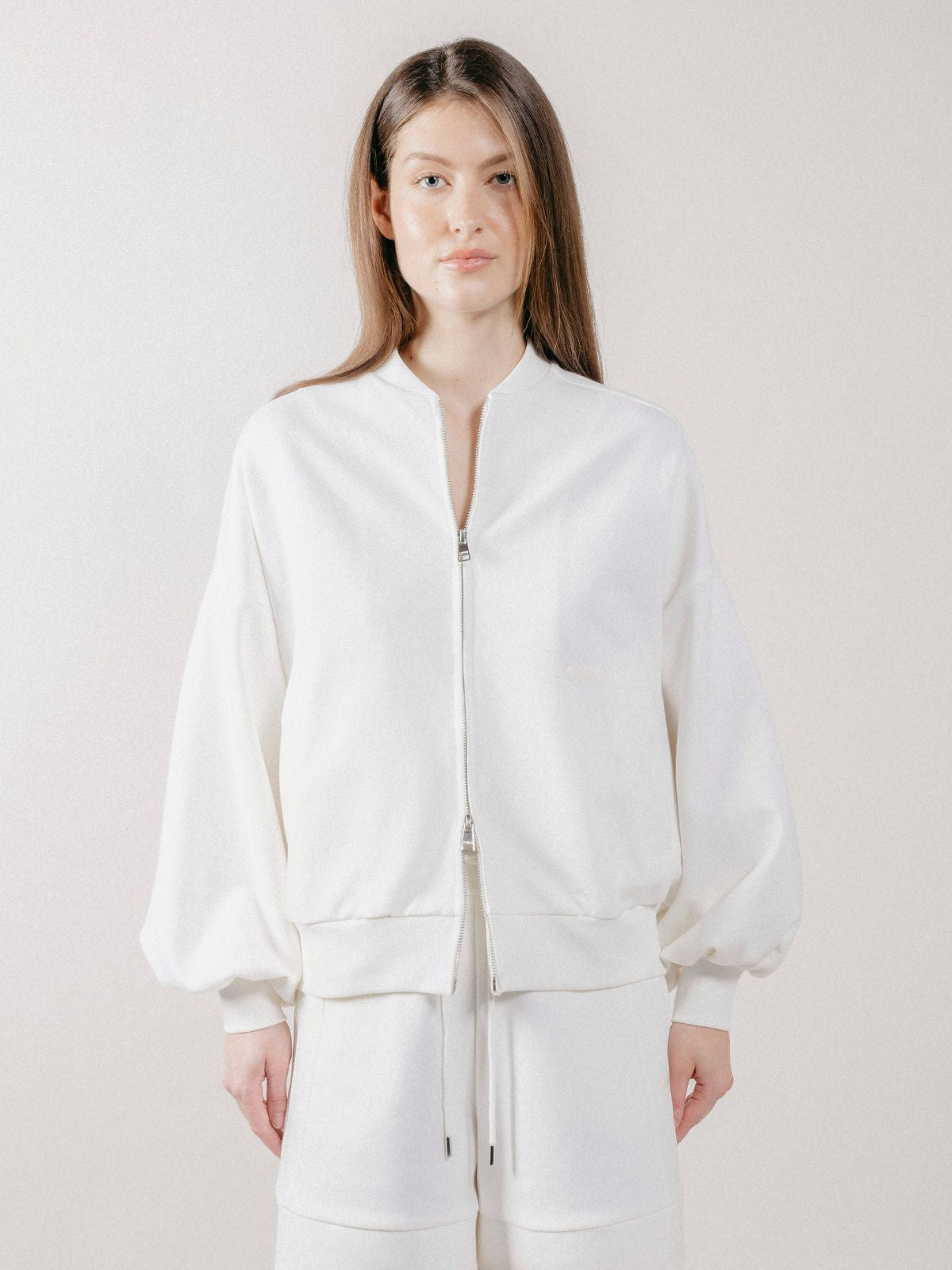 Giubbotto Bomber Loose Fit in Interlock