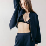 Giubbotto Bomber Loose Fit in Interlock