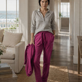 Fuchsia Straight-Leg Joggers