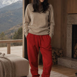 Joggers Felpati Rosso