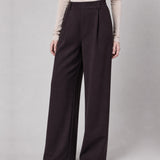 Pantalone Palazzo Loose Fit in Interlock Wood