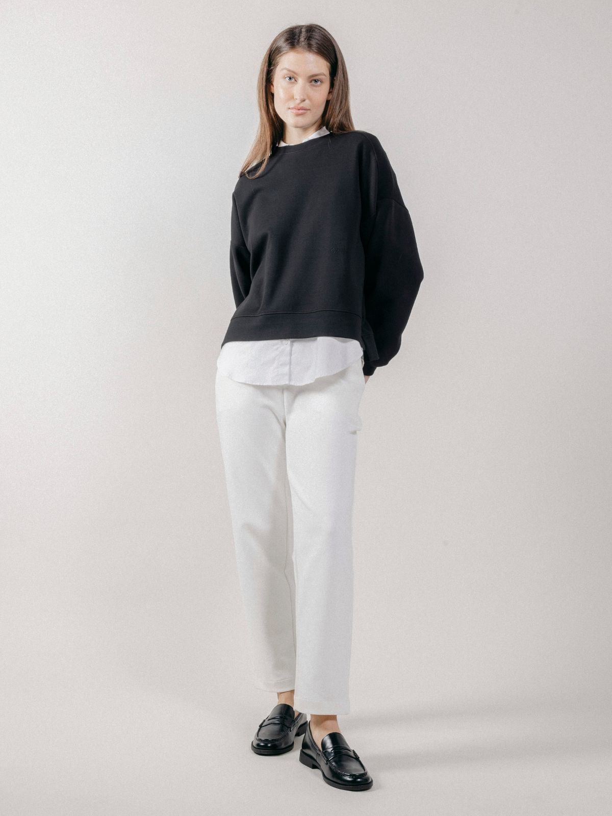 Pantalone a Gamba Dritta in Interlock