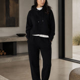 Black Hooded Fleece