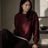 Fleece Crew Neck Plum