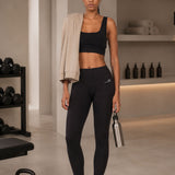 Active Leggings + Black Sports Top