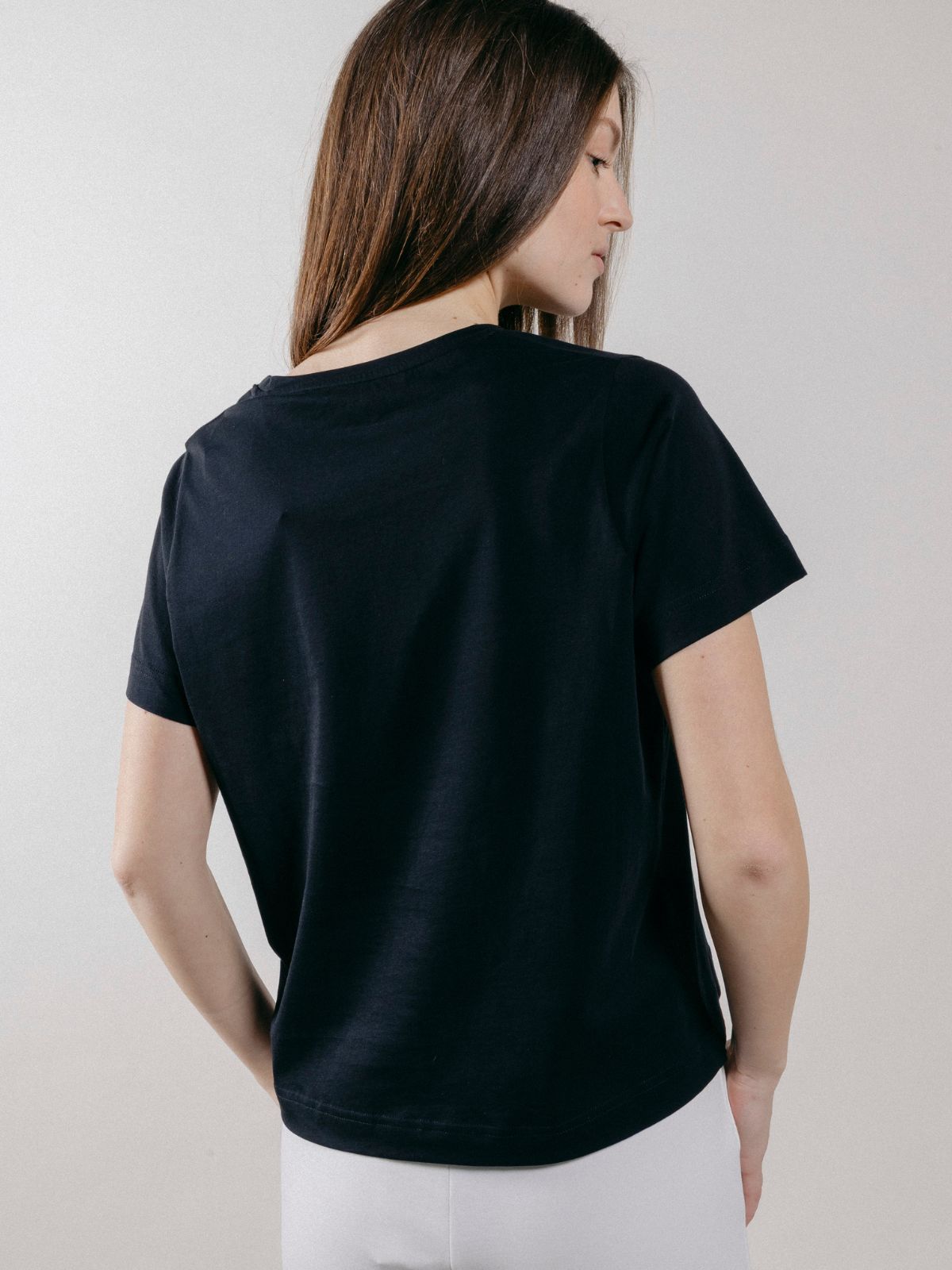 T-Shirt Girocollo in Jersey Black