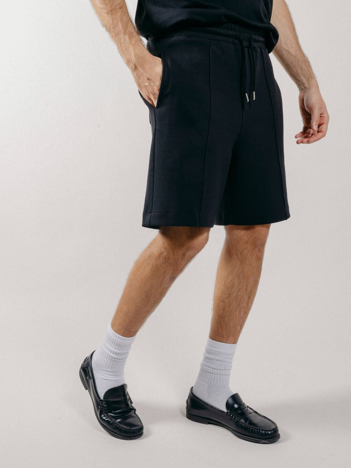 Pantaloncino Loose Fit in Interlock Balck