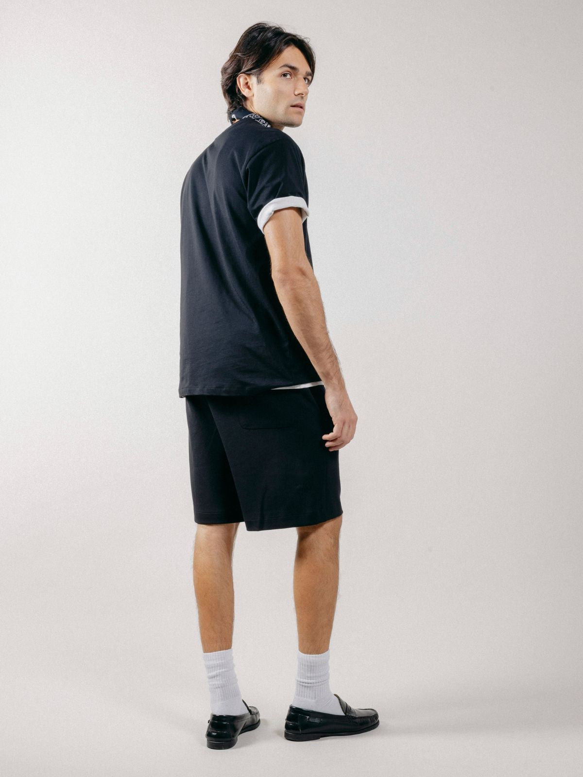 Pantaloncino Loose Fit in Interlock Navy