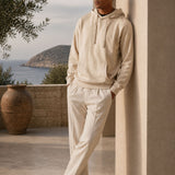 Ecru Hooded Sweatshirt