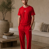 Red Logo Crew Neck T-Shirt