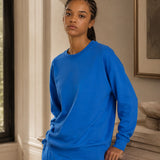 Unisex Cobalt Blue Oversized Crewneck Sweatshirt