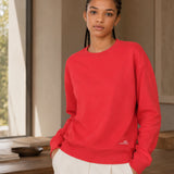 Felpa Girocollo Oversize Unisex Rosso