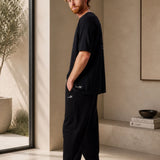 T-Shirt Girocollo Oversize Unisex Nero