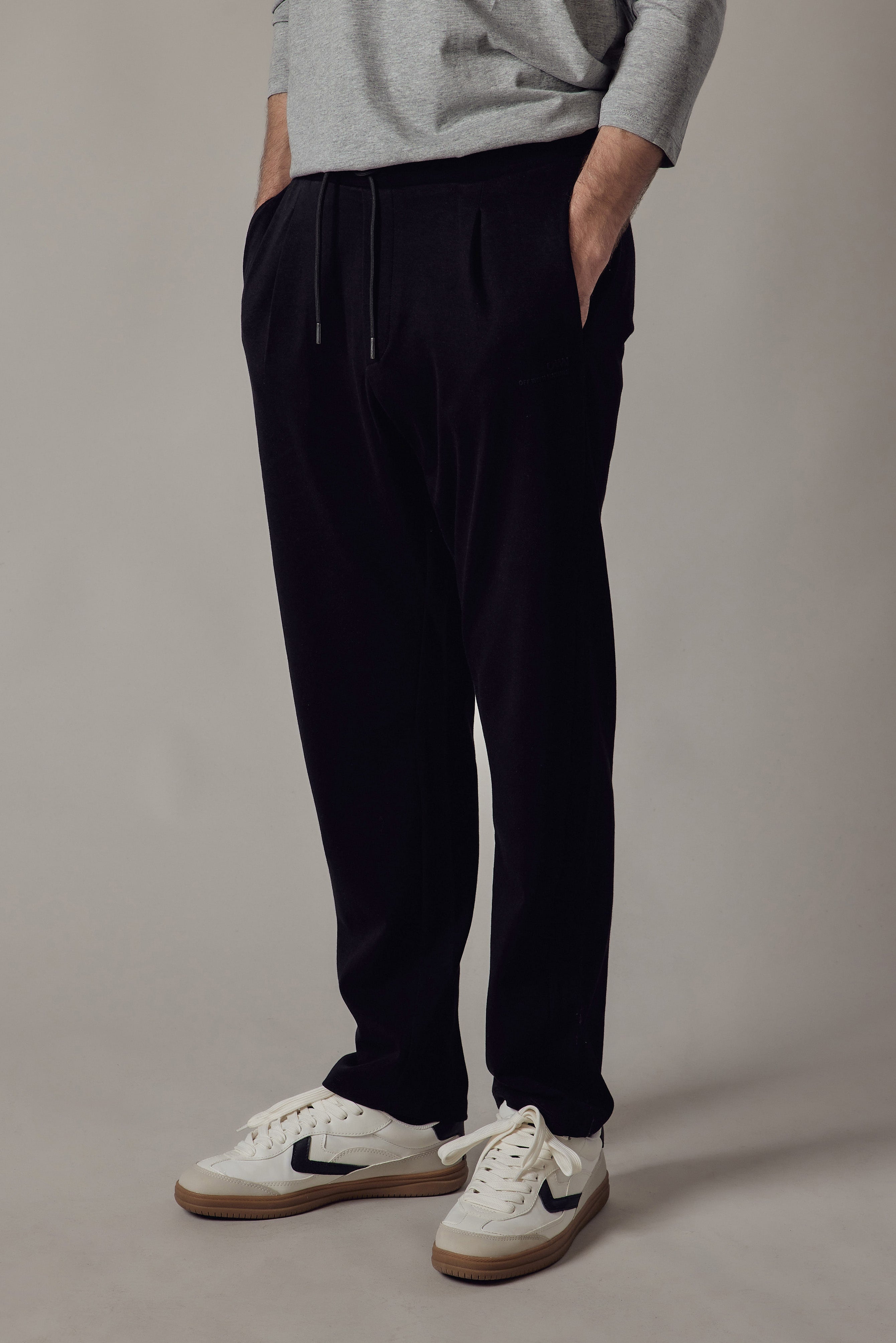 Joggers in Interlock Nero