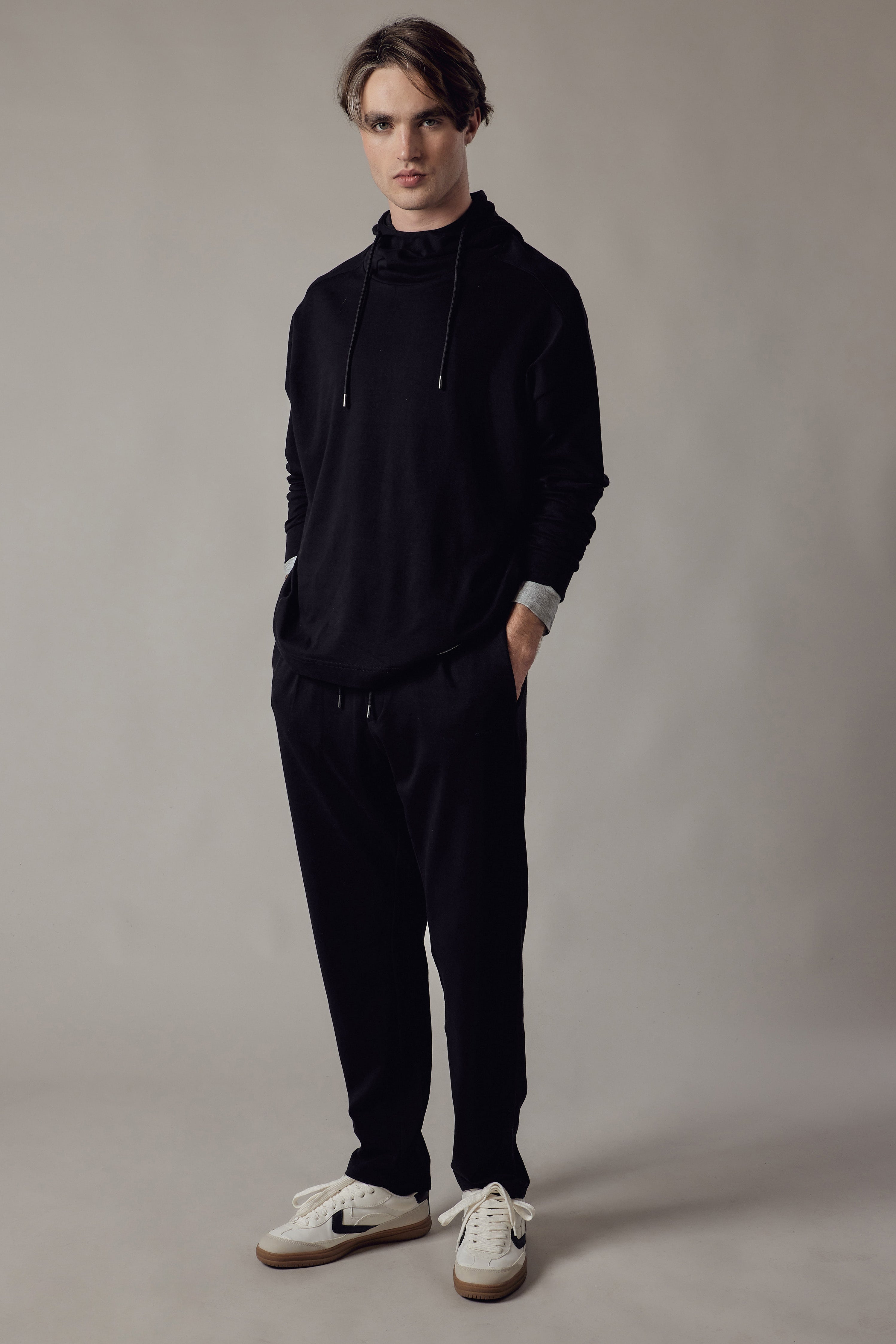 Joggers in Interlock Nero