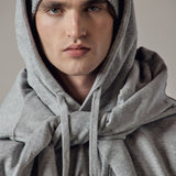 Fleece Hoodie Light Grey Melange