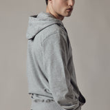 Fleece Hoodie Light Grey Melange