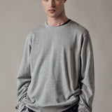 Light Gray Melange Fleece Sweatshirt