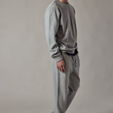 Light Gray Melange Fleece Sweatshirt