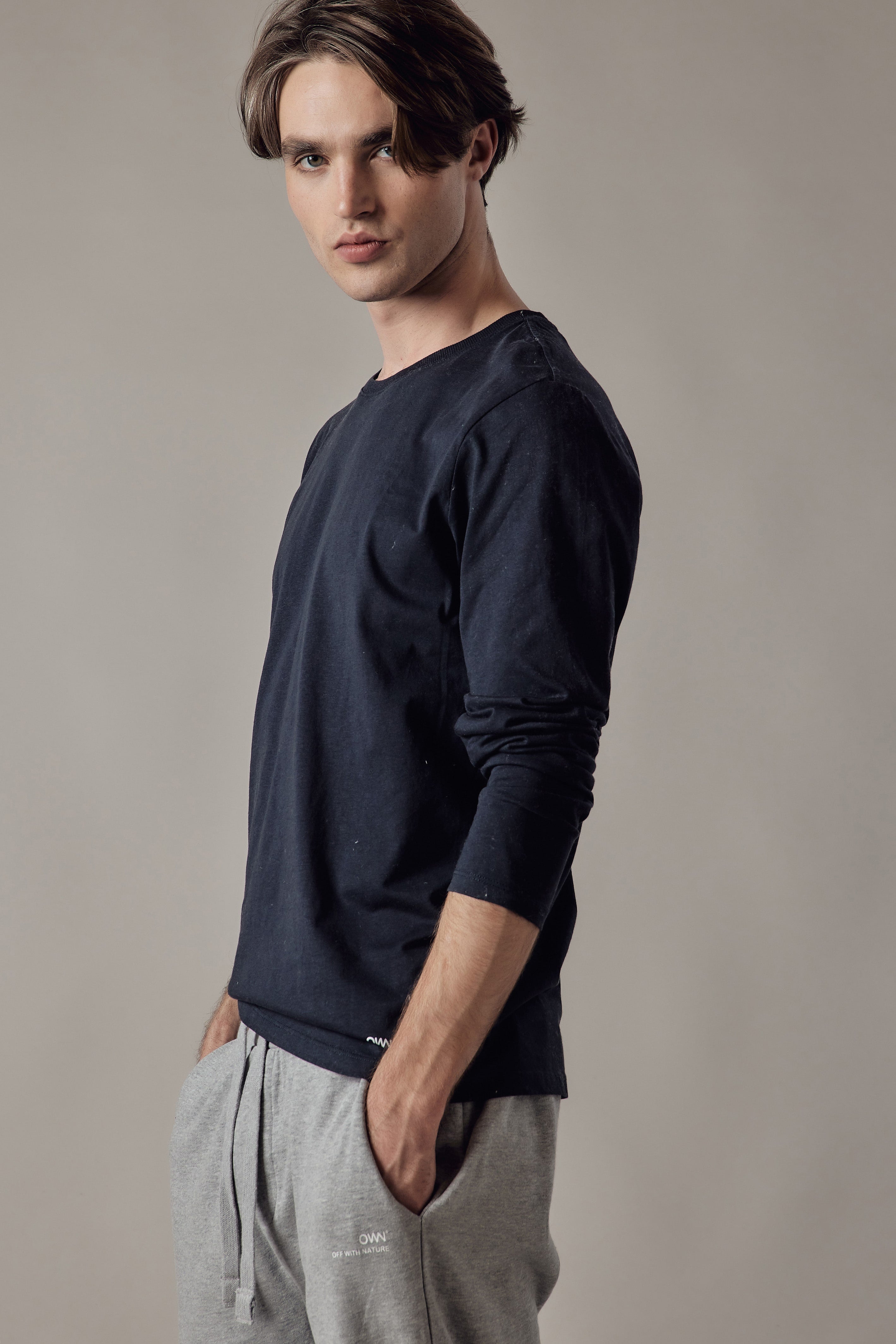 T-Shirt a Manica Lunga Blu