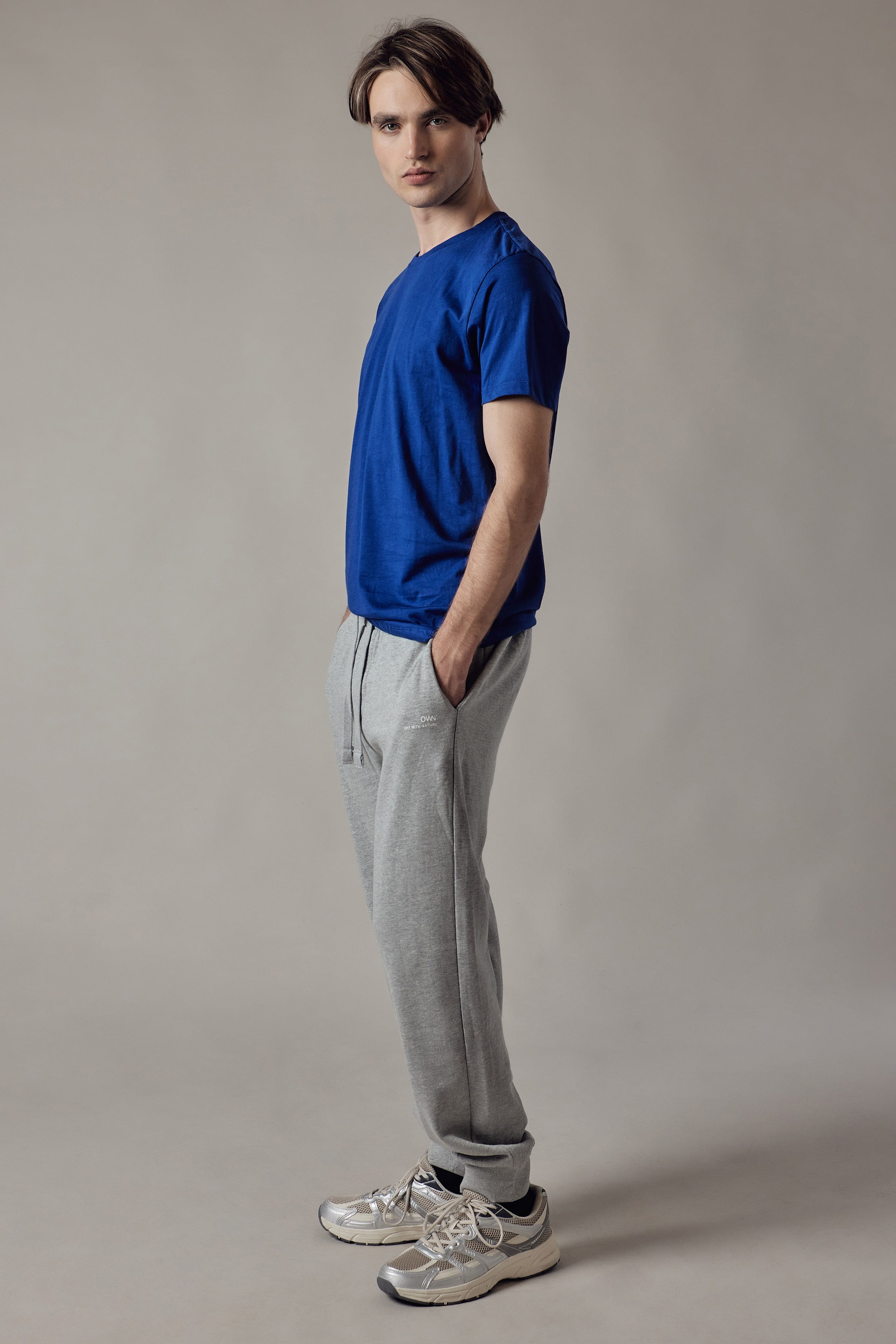 Joggers Felpati Grigio Chiaro Melange