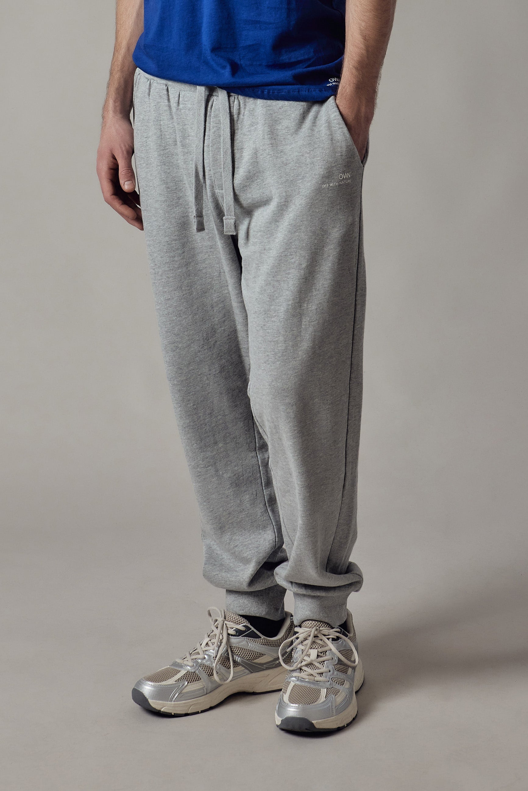 Joggers Felpati Grigio Chiaro Melange