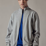 Light Grey Marl Brushed Zip Hoodie
