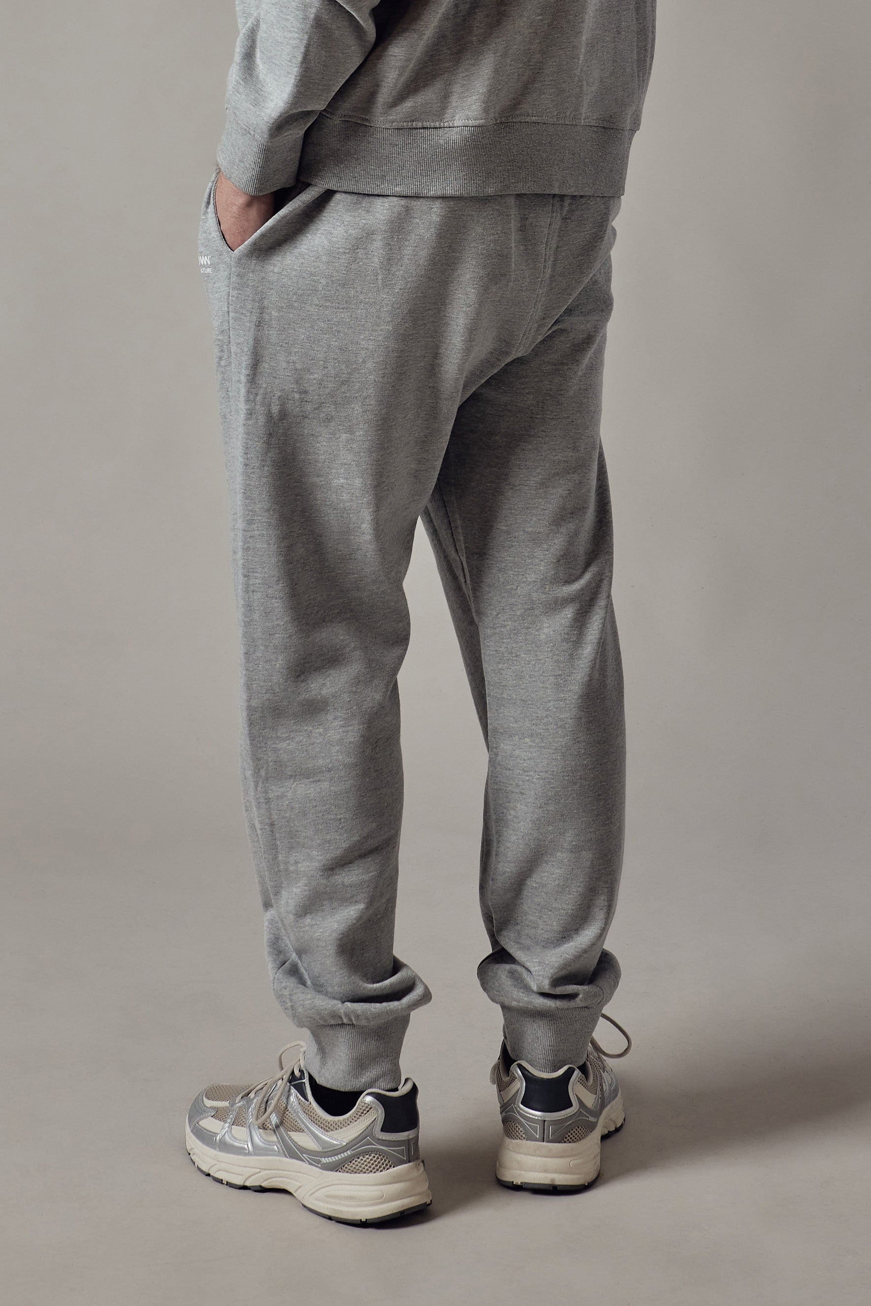 Joggers Felpati Grigio Chiaro Melange