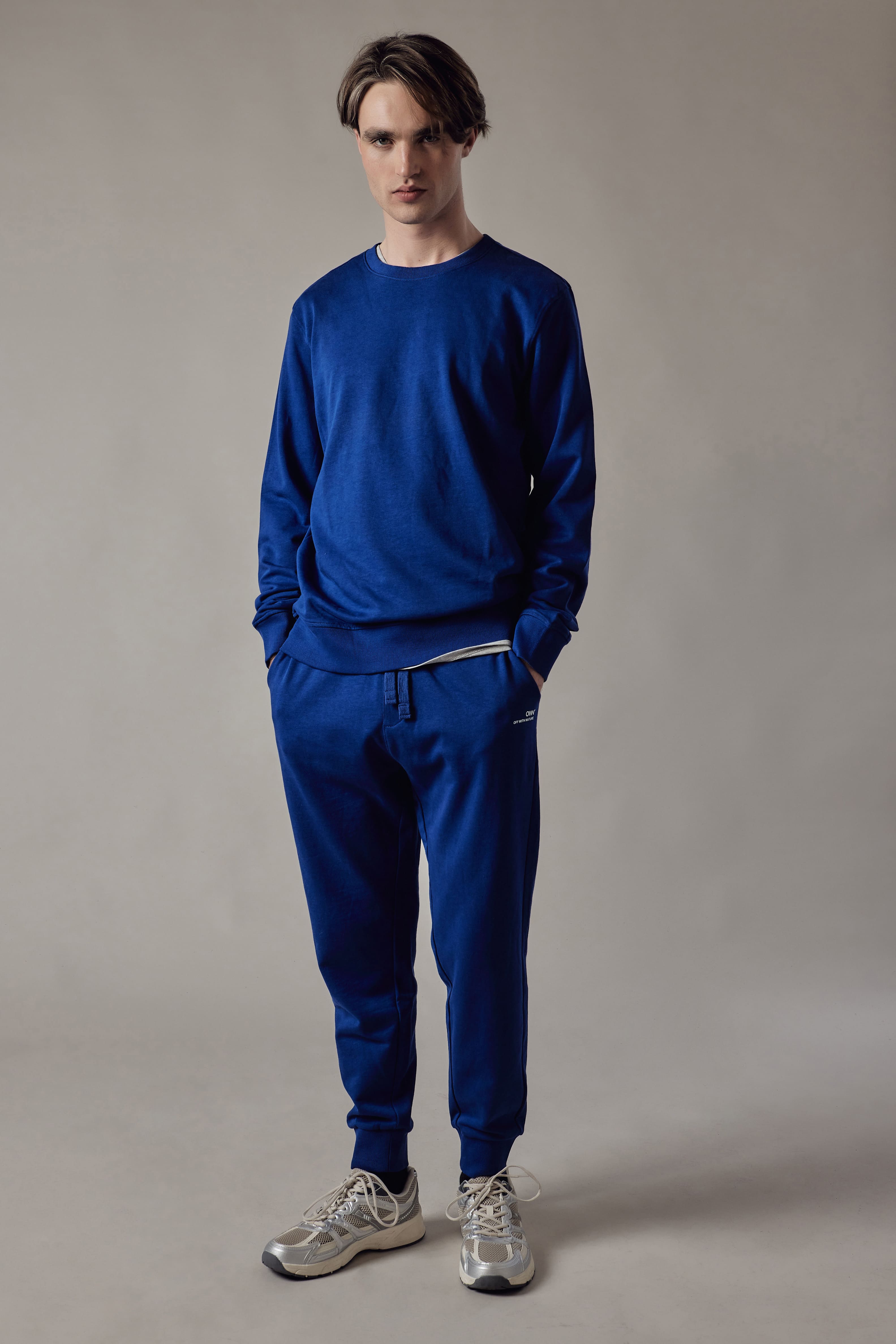 Felpa Girocollo Blu Royal