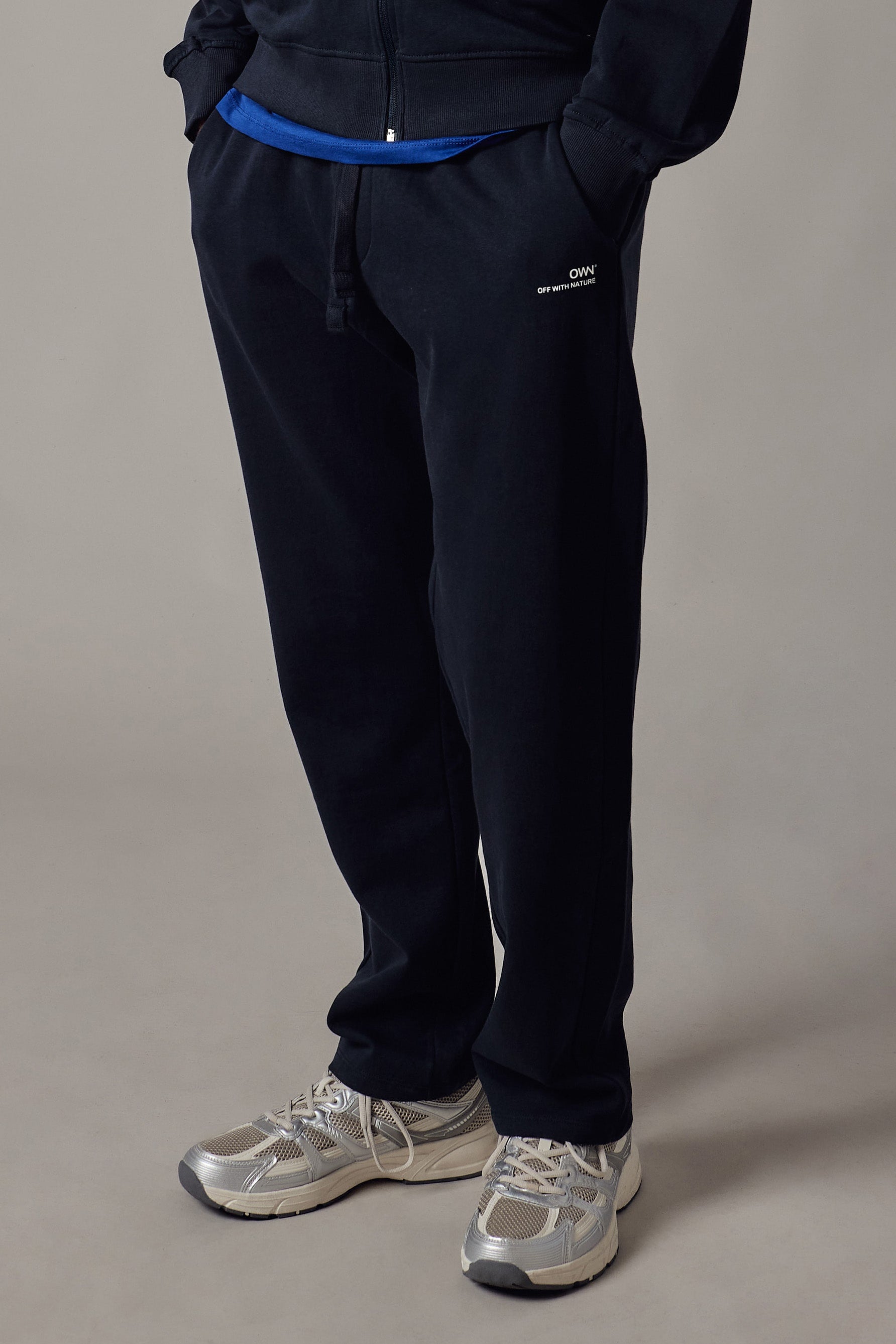 Joggers Felpati Dritti Blu